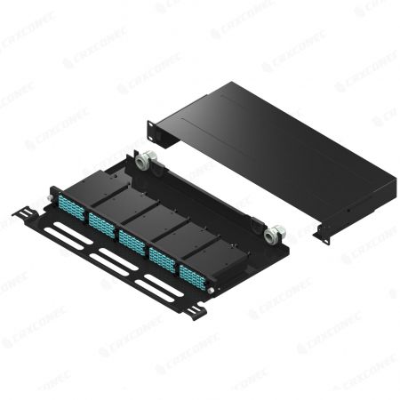 Multi functions High Density 1U 5 Slot Fiber Panel With Support Bar - High Density 1U 5 Slot Fiber Enclosure With Support Bar-1